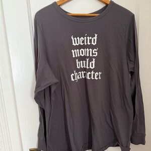 Torrid Signature Jersey in Dark Gray 3X “Weird Moms Build Character”